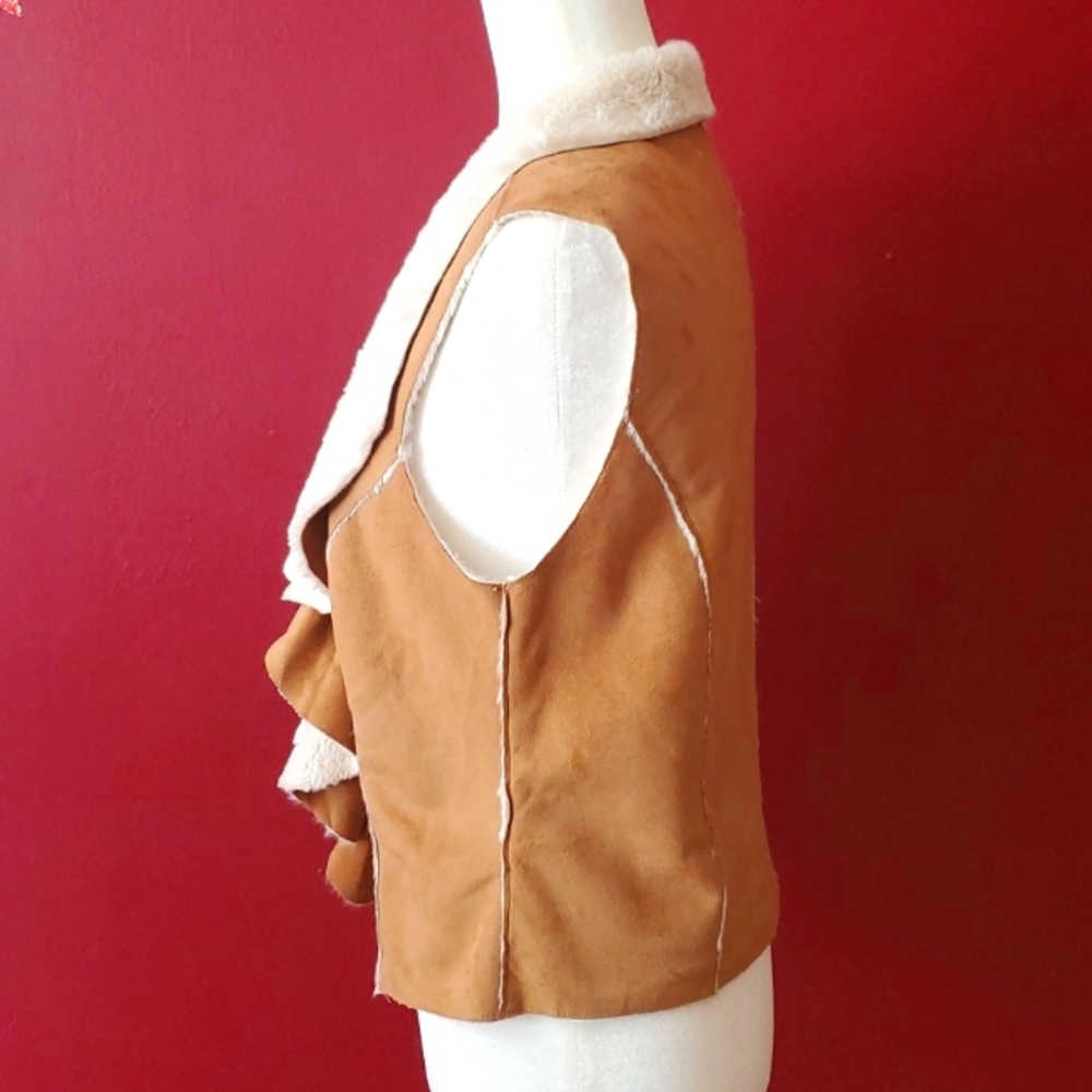 Vintage Faux Suede Ladies Vest Size M - Picture 4 of 9